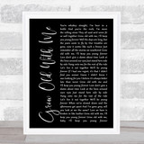 Sunny Sweeney Grow Old With Me Black Script Song Lyric Quote Print