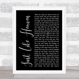 The Cure Just Like Heaven Black Script Song Lyric Quote Print