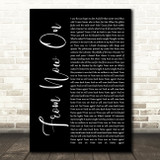The Greatest Showman From Now On Black Script Song Lyric Quote Print