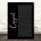 Billie Eilish Copycat Black Script Song Lyric Print