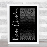 Culture Club Karma Chameleon Black Script Song Lyric Print