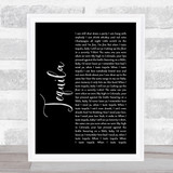 Dan + Shay Tequila Black Script Song Lyric Print