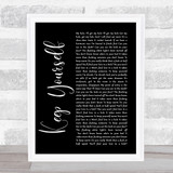 Frightened Rabbit Keep Yourself Warm Black Script Song Lyric Print