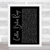 Garth Brooks Callin' Baton Rouge Black Script Song Lyric Print