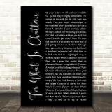 Half Man Half Biscuit For What Is Chatteris Black Script Song Lyric Print