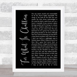 Half Man Half Biscuit For What Is Chatteris Black Script Song Lyric Print