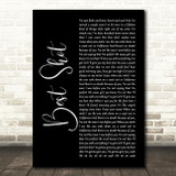 Jimmie Allen Best Shot Black Script Song Lyric Print