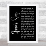 John Denver Annie's Song Black Script Song Lyric Print