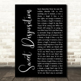 The Temper Trap Sweet Disposition Black Script Song Lyric Quote Print