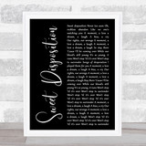 The Temper Trap Sweet Disposition Black Script Song Lyric Quote Print