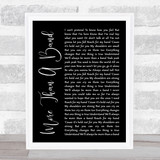 Lemonade Mouth More Than A Band Black Script Song Lyric Print