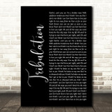 Matt Maeson Tribulation Black Script Song Lyric Print