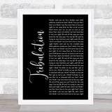 Matt Maeson Tribulation Black Script Song Lyric Print