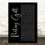 Our Hollow, Our Home Parting Gift Black Script Song Lyric Print