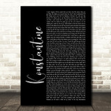 Something Corporate Konstantine Black Script Song Lyric Print