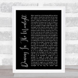 Thin Lizzy Dancing In The Moonlight Black Script Song Lyric Print