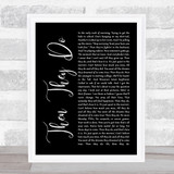 Trace Adkins Then They Do Black Script Song Lyric Quote Print