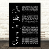 Westlife Seasons In The Sun Black Script Song Lyric Quote Print