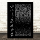 Wham Wake Me Up Before You Go-Go Black Script Song Lyric Quote Print