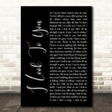 Whitney Houston I Look To You Black Script Song Lyric Quote Print