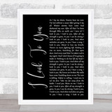 Whitney Houston I Look To You Black Script Song Lyric Quote Print