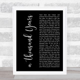 Christina Perri A Thousand Years Black Script Song Lyric Quote Print