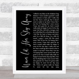 Andrew Gold Never Let Her Slip Away Black Script Song Lyric Music Art Print