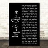 Marillion Made Again Black Script Song Lyric Music Art Print