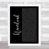 Matthew Morrison, Laura Michelle Kelly, Neverland Black Script Song Lyric Music Art Print