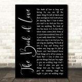 Peter Gabriel The Book of Love Black Script Song Lyric Music Art Print
