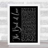Peter Gabriel The Book of Love Black Script Song Lyric Music Art Print