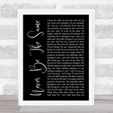 Red Never Be The Same Black Script Song Lyric Music Art Print