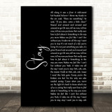 Rihanna Stay Black Script Song Lyric Music Art Print