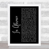 Silent Planet In Absence Black Script Song Lyric Music Art Print