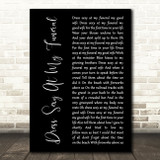 Smog Dress Sexy At My Funeral Black Script Song Lyric Music Art Print