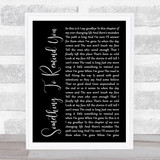 Staind Something To Remind You Black Script Song Lyric Music Art Print