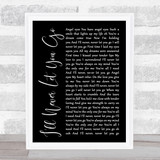 Steelheart I'll Never Let You Go Black Script Song Lyric Music Art Print