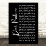 The Beatles Dear Prudence Black Script Song Lyric Music Art Print