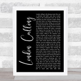 The Clash London Calling Black Script Song Lyric Music Art Print