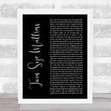 The Front Bottoms Twin Size Mattress Black Script Song Lyric Music Art Print