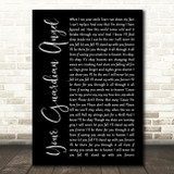 The Red Jumpsuit Apparatus Your Guardian Angel Black Script Song Lyric Music Art Print
