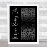 Tim McGraw If You're Reading This Black Script Song Lyric Music Art Print