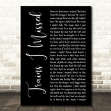 Walt Wilkins Trains I Missed Black Script Song Lyric Music Art Print