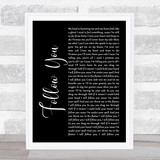 Bring Me The Horizon Follow You Black Script Song Lyric Music Art Print