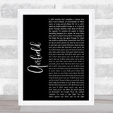 Enter Shikari Airfield Black Script Song Lyric Music Art Print