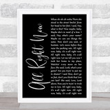 Free All Right Now Black Script Song Lyric Music Art Print