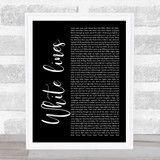 Grandmaster Flash White lines Black Script Song Lyric Music Art Print