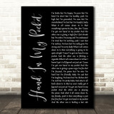 Alanis Morissette Hand In My Pocket Black Script Song Lyric Music Art Print