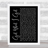 Jason Aldean Got What I Got Black Script Song Lyric Music Art Print