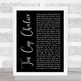 Jimmy Buffett Tin Cup Chalice Black Script Song Lyric Music Art Print